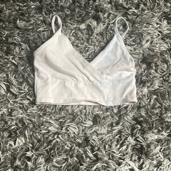 pink crossed top cropped - Picture 1 of 3